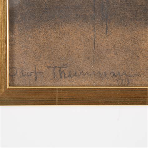 OLOF THUNMAN, drawing, coal, signed and dated -09. - Bukowskis