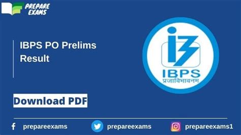 Ibps Po Prelims Result 2022 Pdf Out Prepareexams