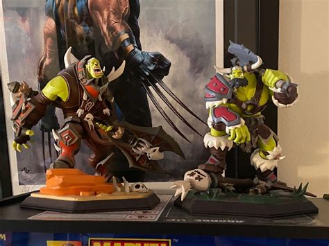 World Of Warcraft Legend Saurfang And Orc Grunt Statues Ebay