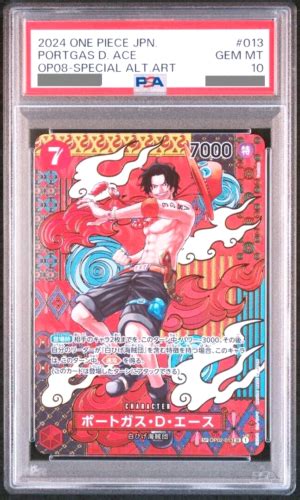 PSA 10 One Piece Card Portgas D Ace OP02 013 OP08 Special ALT ART