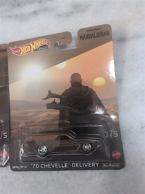 Two 2 Hot Wheels Premium Star Wars Mandalorian 59 Chevy And 70 Chevelle Deliv Ebay