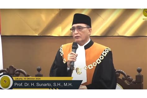 Guru Besar Kehormatan Unair Prof Sunarto Dilantik Jadi Hakim Ketua Ma