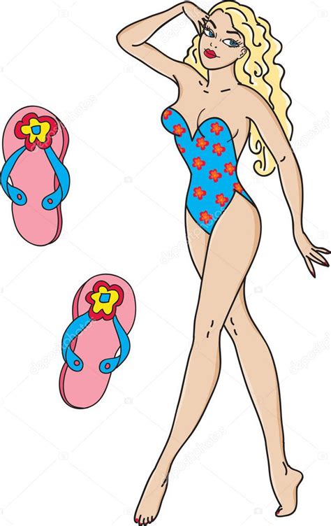 Woman In Bikini Stock Vector By Vikaszabo 8062728