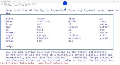 Python Keywords