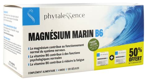 Phytalessence Magnésium Marin B6 Lot de 2 x 60 Gélules