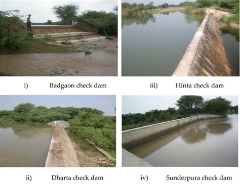 Photos Of The Four Check Dam Structures During The Monsoon Season 2015