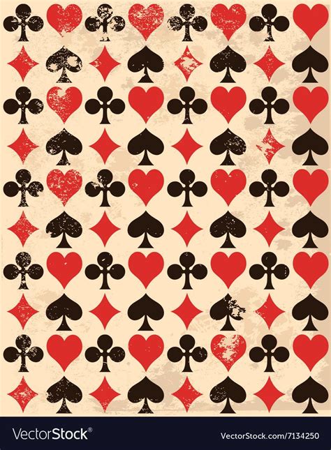 Background with Card Suits Royalty Free Vector Image | Playing cards art, Retro background, Cards