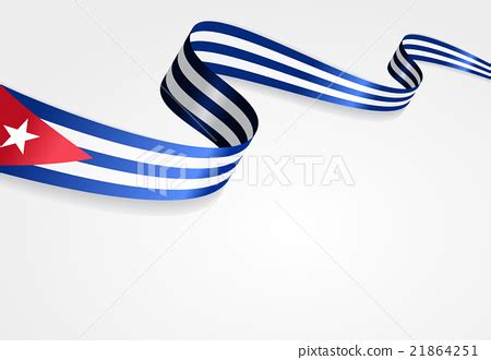 Cuban Flag Background Vector Illustration Stock Illustration