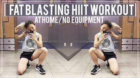 AT HOME FAT BLASTING HIIT WORKOUT No Equipment Needed Fretty