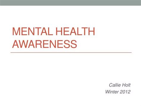 Ppt Mental Health Awareness Powerpoint Presentation Free Download Id2434818