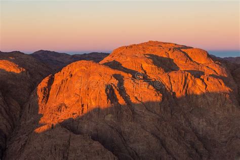 Amazing Sunrise at Sinai Mountain Stock Photo - Image of orange, early ...