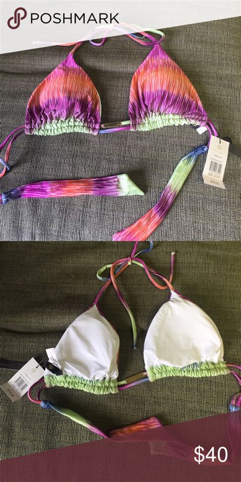 Vix Multi Color Bikini Top NWT With Images Bikini Tops Multicolor