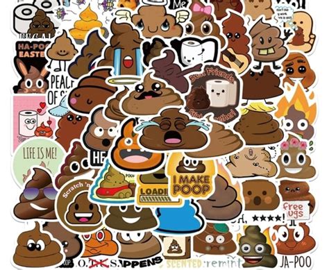 STICKERS, Poop Emoji - Etsy