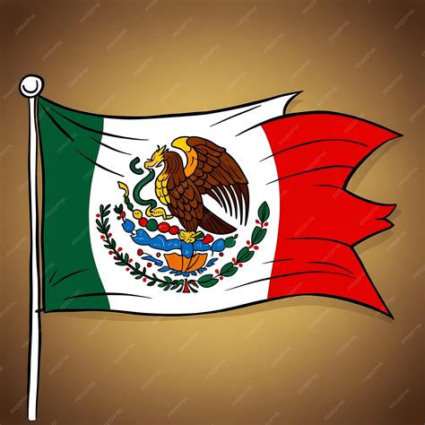 Premium Photo | Simple and Clean Mexican Flag Drawing for Professional Use