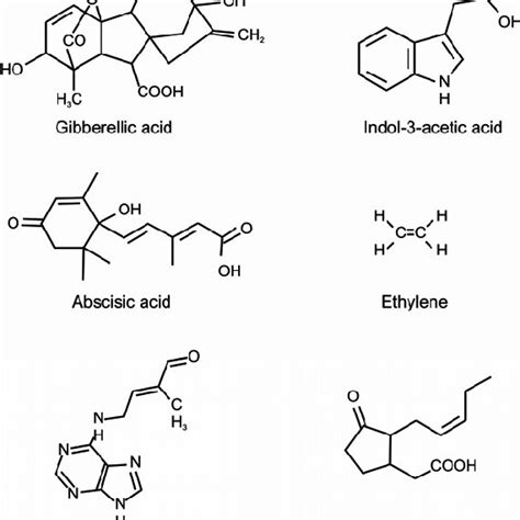 Structure Of Representative Phytohormones Download Scientific Diagram