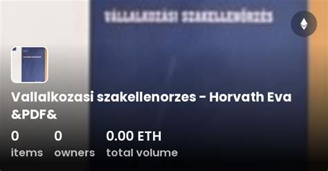 Vallalkozasi Szakellenorzes Horvath Eva PDF Collection OpenSea