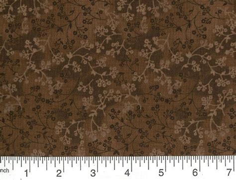 Brown Fabric By The Yard Chocolate Brown Fabric Brown Floral Fabric Brown Flower Fabric