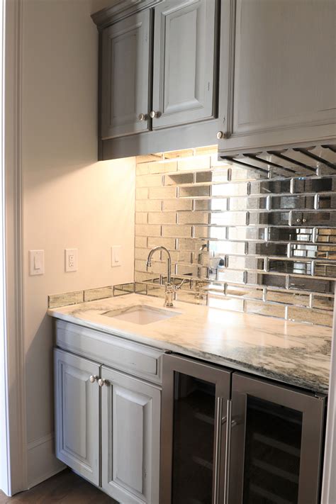 Mirrored Tile Backsplash Mirror Tile Backsplash Interior Design