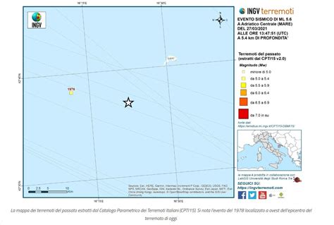 Terremoto Nell Adriatico L Ingv Nuove Scosse In Arrivo Dallo