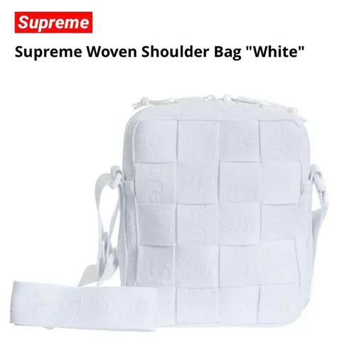 Supreme Woven Shoulder Bag White Paypay