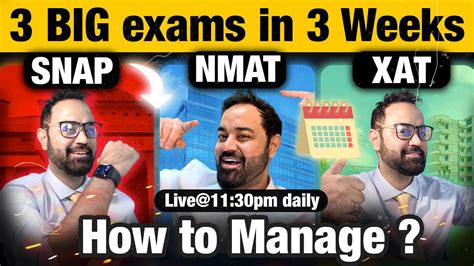 Snap Nmat Xat Big Mba Exams In Days Strategy For Non Cat