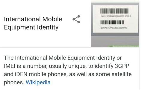 International Mobile Equipment Identity IMEI Satellite Phones