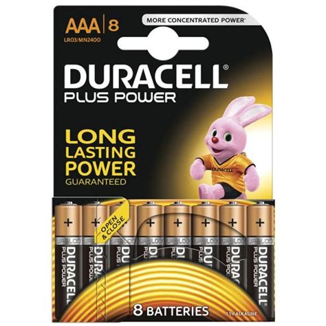 Duracell Plus Power Size Aaa Batteries Alkaline 15v 8 Pack Onlinerstore Shop