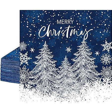 Amazon Christmas Red Truck Napkins Snowy Red Truck Pcs Cocktail