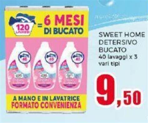 Offerta Sweet Home Detersivo Bucato Lavaggi X Vari Tipi Di Happy Casa