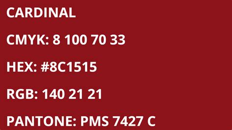 Stanford Cardinal Team Colors | HEX, RGB, CMYK, PANTONE COLOR CODES OF ...
