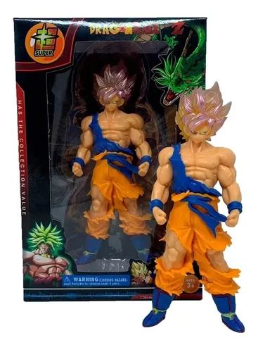 Boneco Dragon Ball Z Goku Ssj Super Sayajin Cabelo Rose Mercadolivre