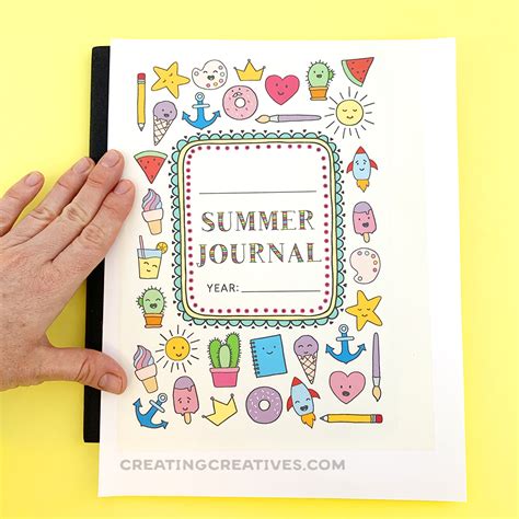 Kids Summer Journal Front Cover - Creating Creatives