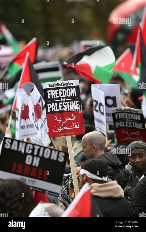 Les manifestants pro palestiniens se rassemblent à Marble Arch avec des