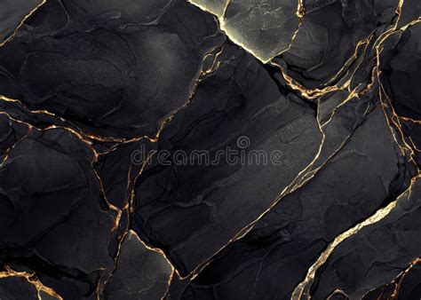 Black Marble Texture With Gold Veins Abstract Background And Texture