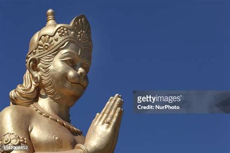 Giant 50-foot tall statue of Lord Hanuman at a Hindu temple in... News ...