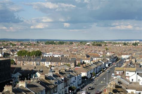 Premium Photo Eastbourne East Sussex Panoramic View Of Ashford Road In Eastbourne Town Centre