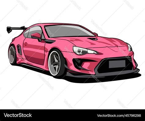 Toyota 86 wide body car Royalty Free Vector Image