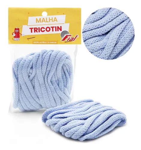 Malha Tricotin M Poli Ster Fial Cor Azul Claro Mercadolivre