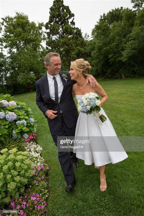 Cheryl Hines And Robert F Kennedy Jr Pose After Their Wedding At A