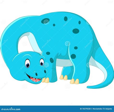 Cute Brontosaurus Cartoon Stock Illustration Illustration Of Model