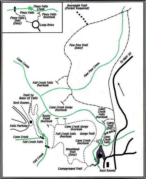 Fall Creek Falls State Park Map - World Map