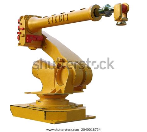 Industrial Robotic Arm Isolated On White Stock Illustration 2040018734 ...