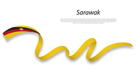 Waving Ribbon Or Stripe With Flag Of Sarawak 21852720 Vector Art At