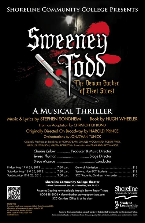 Shoreline Area News Theatre Review Sweeney Todd At Shoreline Cc