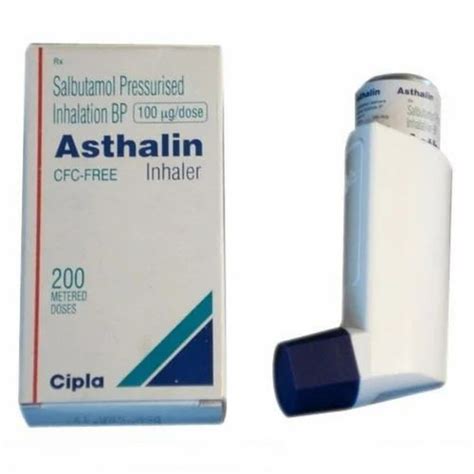 Salbutamol 100 Mcg Asthalin Inhaler 100 Mcg Cipla Ltd 200 Mdi In 1