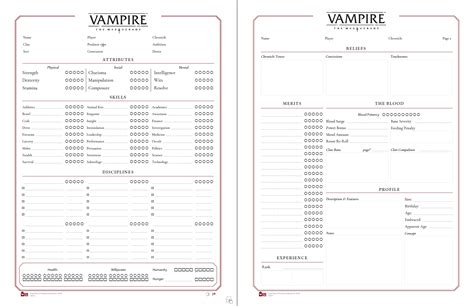 V5 Customizable 2 Paged Character Sheets With Dynamical Assisted