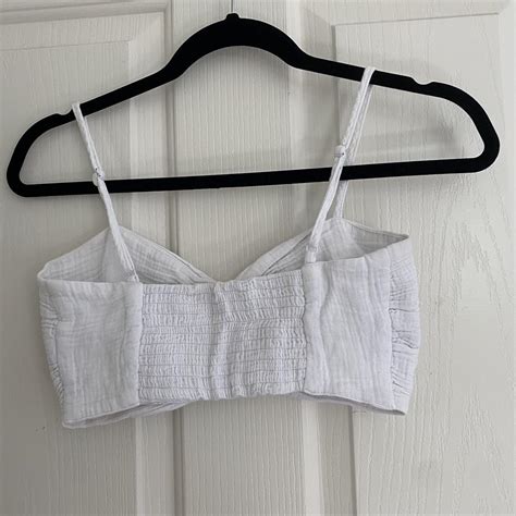 Glassons Cute White Crop Top Size Xs Barely Depop