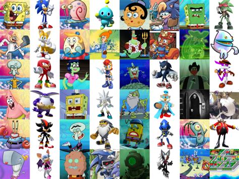 Sonic Characters As Spongebob Characters Fandom