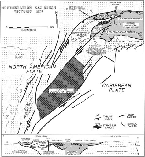 Simplified Tectonic Map And Schematic Cross Section Of Northwestern