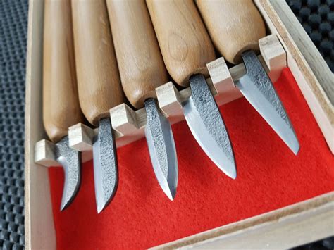 Kawasei Japanese Carving Chisels | EI-5 Premium Wood Carving Set (5 Pi ...